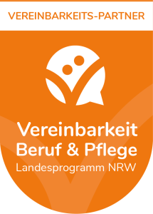 Der Link führt zur Seite des Landesprogramms Vereinbarkeit Beruf und Pflege, dessen Siegel die LVR-Universitätsklinik Essen tragen darf