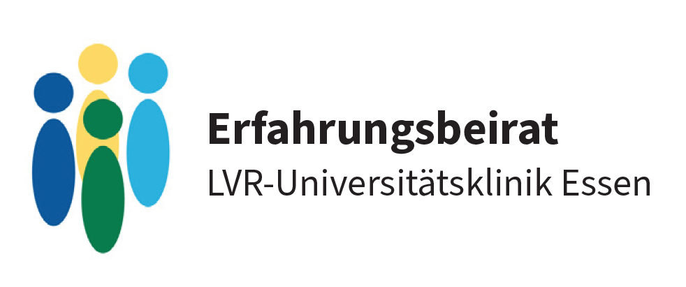 Das Bild zeigt das Logo des Erfahrungsbeirats, es besteht aus stilisierten Figuren, die beieinander stehen.
