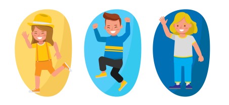 Bild zeigt Illustration dreier Kinder