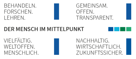 Das Bild zeigt einen Ausschnitt des Leitbilds mit dem Titel "Der Mensch im Mittelpunkt"